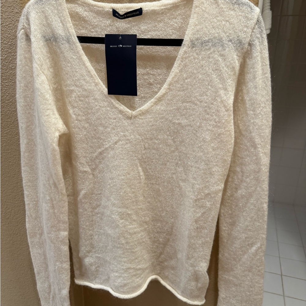 Brandy Melville Soft Cream Knit Sweater
